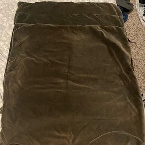 3 20x20 velvet moss green 100% cotton pottery barn pillow covers